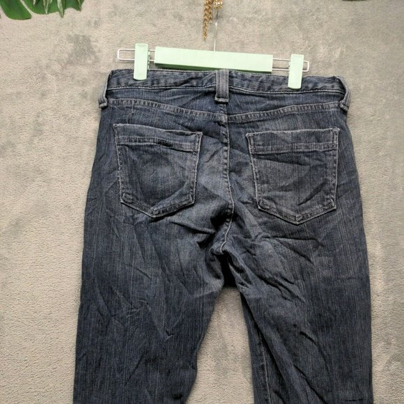 GAP Curvy USA Made Women Jeans Low Rise Bootcut Solid Blue W:31 L:34 - Picture 10 of 16